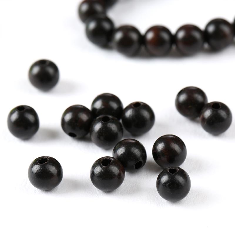 Ebony Buddha Beads: DIY Vajra Star Moon Bodhi Bracelet with 18 Loose Seeds