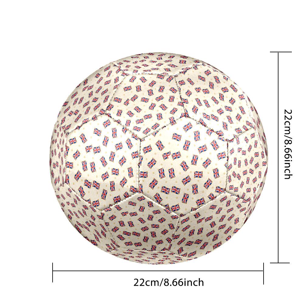 British Flag Pattern Size 5 Soccer Ball Machine Stitched Outdoor Training and Matches Unique Gift for Soccer Lovers