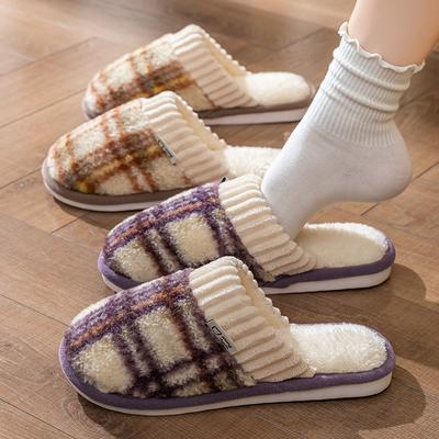 Cotton Slippers To Keep Warm In Winter for Home Use Indoor Non-slip Home Use Cixi Winter Couple Plush