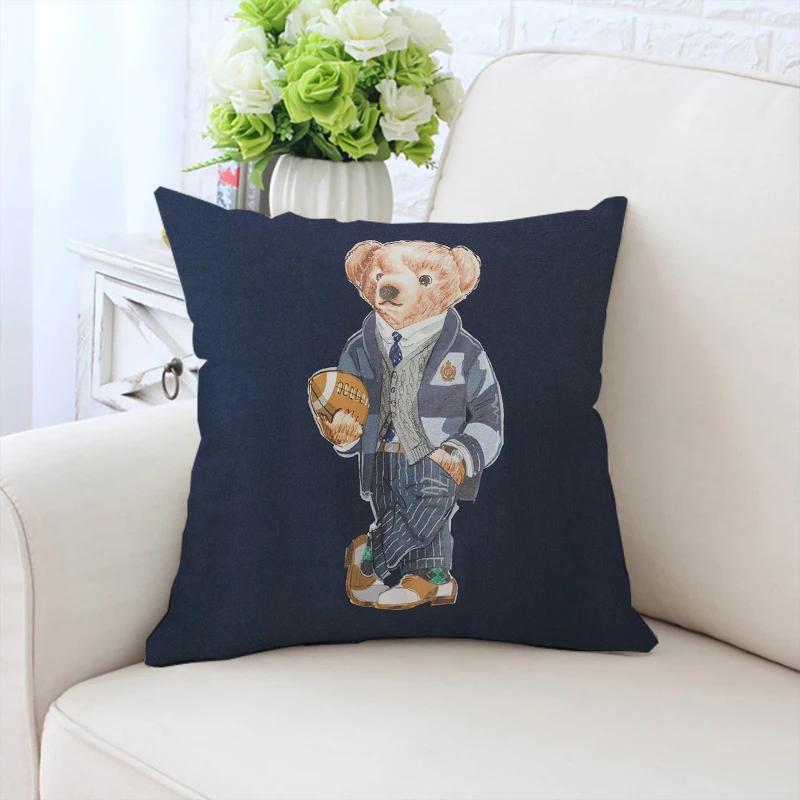 45x45cm sofa decorative cushion cover fashionable bear pillow cover bed decorative pillowcase customized gift chair backrest