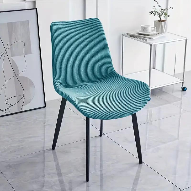 1Pc Polar Fleece Armless Chair Cover Solid Color Dust-Proof Seat Slipcover Elastic Curved Washable Chair Covers Living Room Home