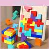 Wooden 3d Tetris Puzzle For Kids Brain Training Educational Toy