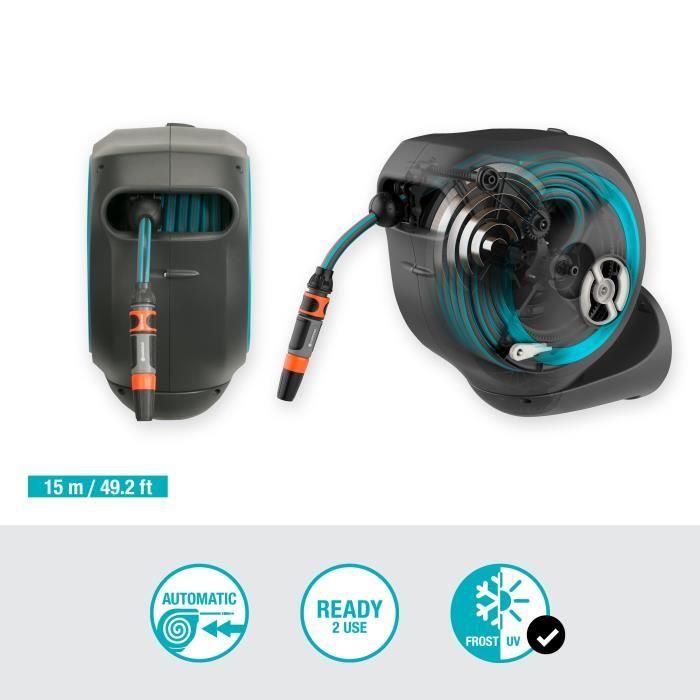 Gardena 15m Wall-mounted Automatic Hose Reel