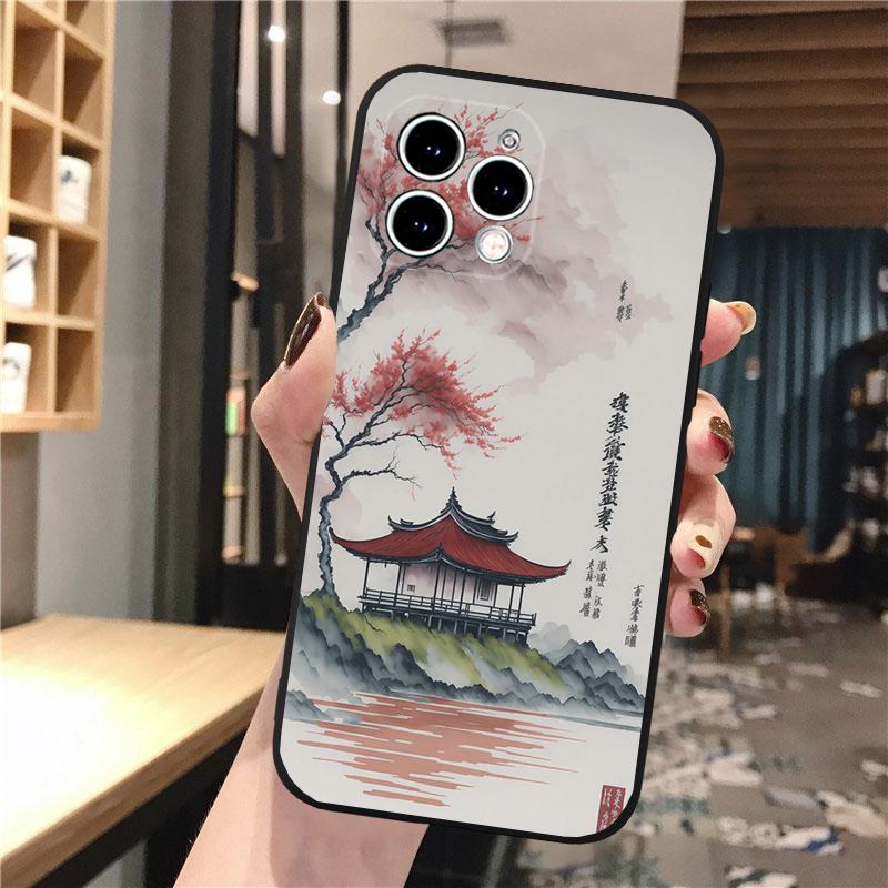 

Japan Style Landscape Scaneary Phone Case For iphone 17 Pro Max Air 16 15 14 13 Pro Max 15 16 Pro 15Plus iphone 14