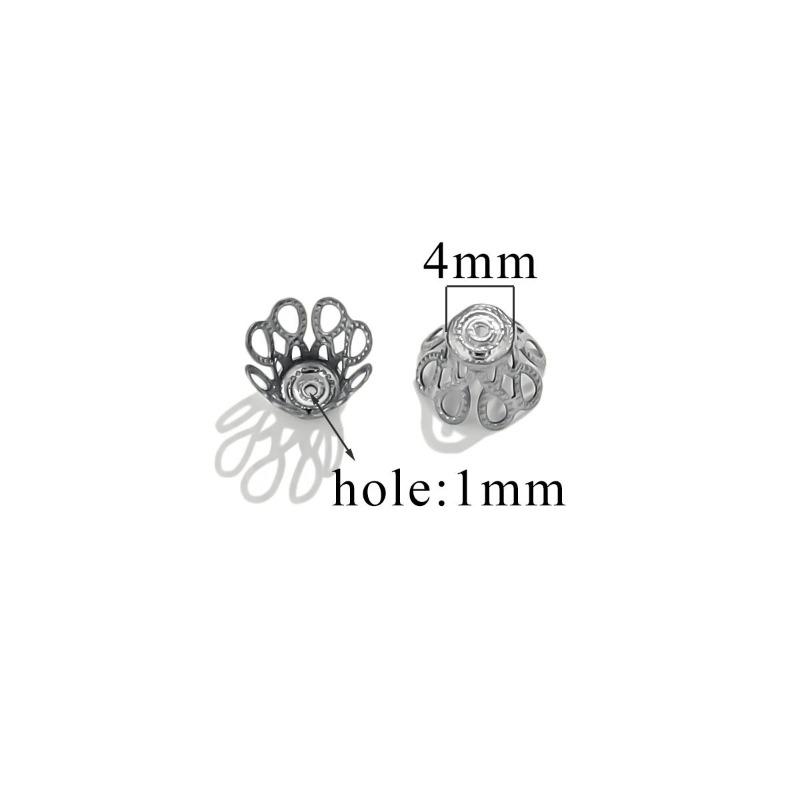 Stainless Steel Petal Bead Caps, Bead Caps with 18k Vacuum Plating, Diy Necklace Bracelet Jewelry