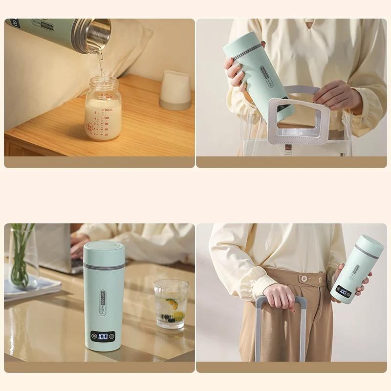 Smart 4 Gear Boil Water Electric Heated Cup Portable Car Outdoor School Thermostat Warm Kettle Hot Water Bottle 220V 110V 12V