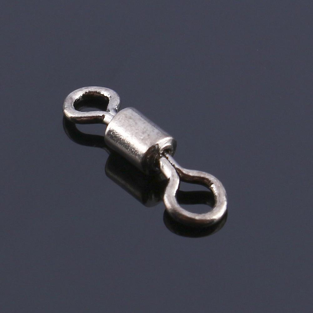 100 x Brass Barrel Swivel Fishing Pin Connector B Solid Rings w  Interlock Snap