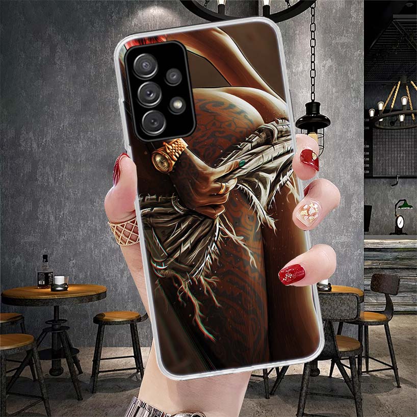 Sexy Sleeve Tattoo Girls Soft Phone Case For Samsung Galaxy S22 S23 S24 S25 Edge S26 Ultra S20 FE S21 Plus + Fundas Coque Galaxy