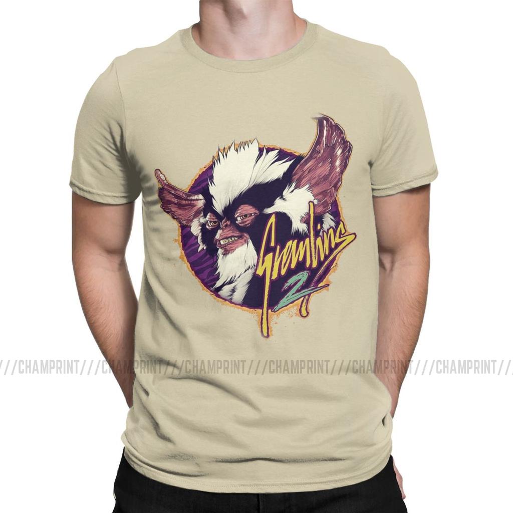 Men S T Shirt Gremlins Novelty Tees Short Sleeve Gizmo Monster Gremlin 80S Horror Christmas Movie