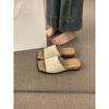 Folded Linen One-word Open-toed Thick-soled Slippers for Women To Wear In Summer, New Models Are Not Tired, Casual Beach Cool Slippers