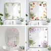 Spring Green Leaf And Floral Wall Stickers Glass Sticker For Shower Doors, Mirrors, Bathroom Glass Self-Adhesive Removable