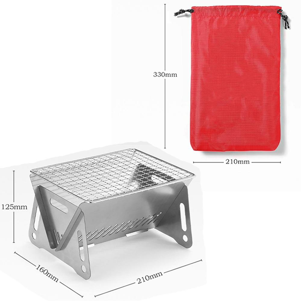 Camping Foldable BBQ Stove Outdoor Travel Portable Picnic Mini Camping BBQ Mini Card Charcoal Stove