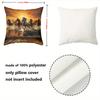 Horses Running Pictures Print Decorative Throw Pillow Polyester Pillowcase, Sofa Decorative Cushion Cov Headboard Pillow