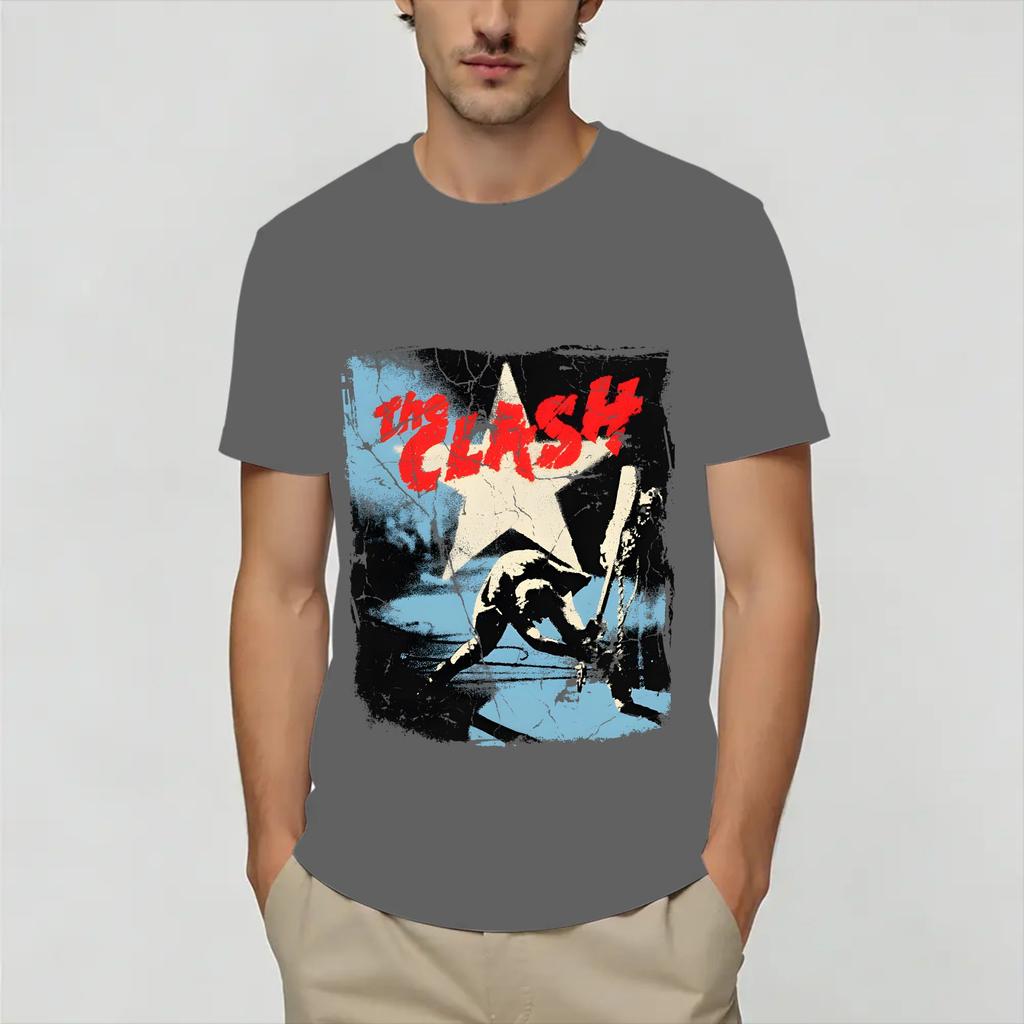 Unisexs TShirts Vintage The Clash Vintage Cotton Tee Shirt Short Sleeve T Shirts Crew Neck Clothes Gift Idea