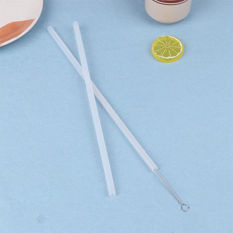 6Pcs Plastic Clear Straws Reusable Straw With Cleaning Brush 31Cm Drinking Straws For Water Bottle Travel Tumblers Accessories