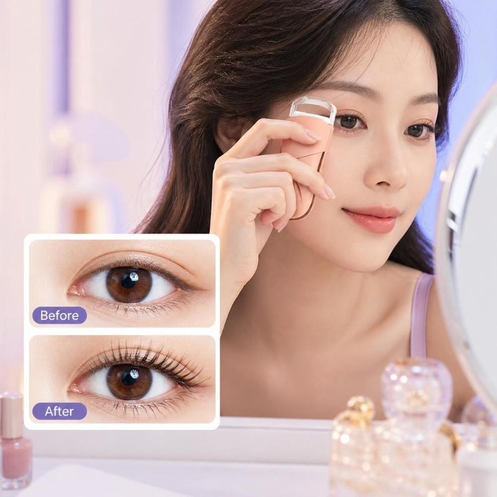 Quick Heating Electric Eyelash Curler Handheld Rechargeable Eyelash Curler  Outing Use