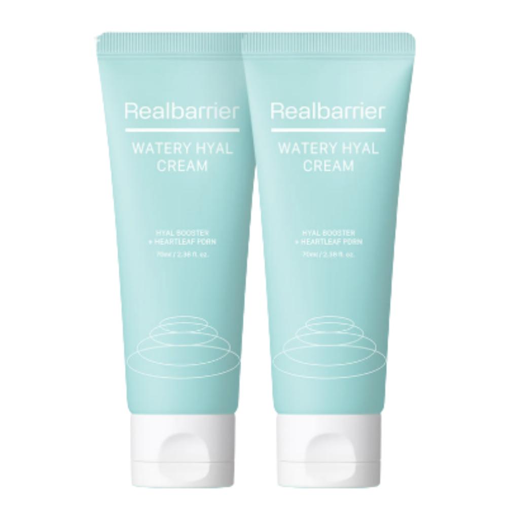 Real Barrier Watery Hyal Cream 70ml Duo Set (2PCS) - Deep Hydration Jelly Cream & Radiant Skin Barrier