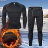 Autumn and Winter Plush Sportswear Set for Men Outdoor Skiing, Running, Speed Drying, Tight Fitness Clothing, Undercover, Warm Underwear