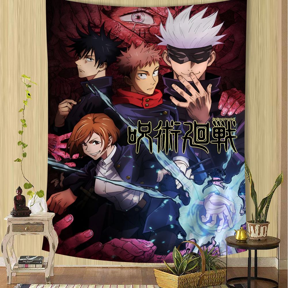 Jujutsu Kaisen Weekly Shonen Jump Tapestry  Anime Wall Hanging with Itadori Ideal for Otaku Bedroom Decor  Manga Room Accents