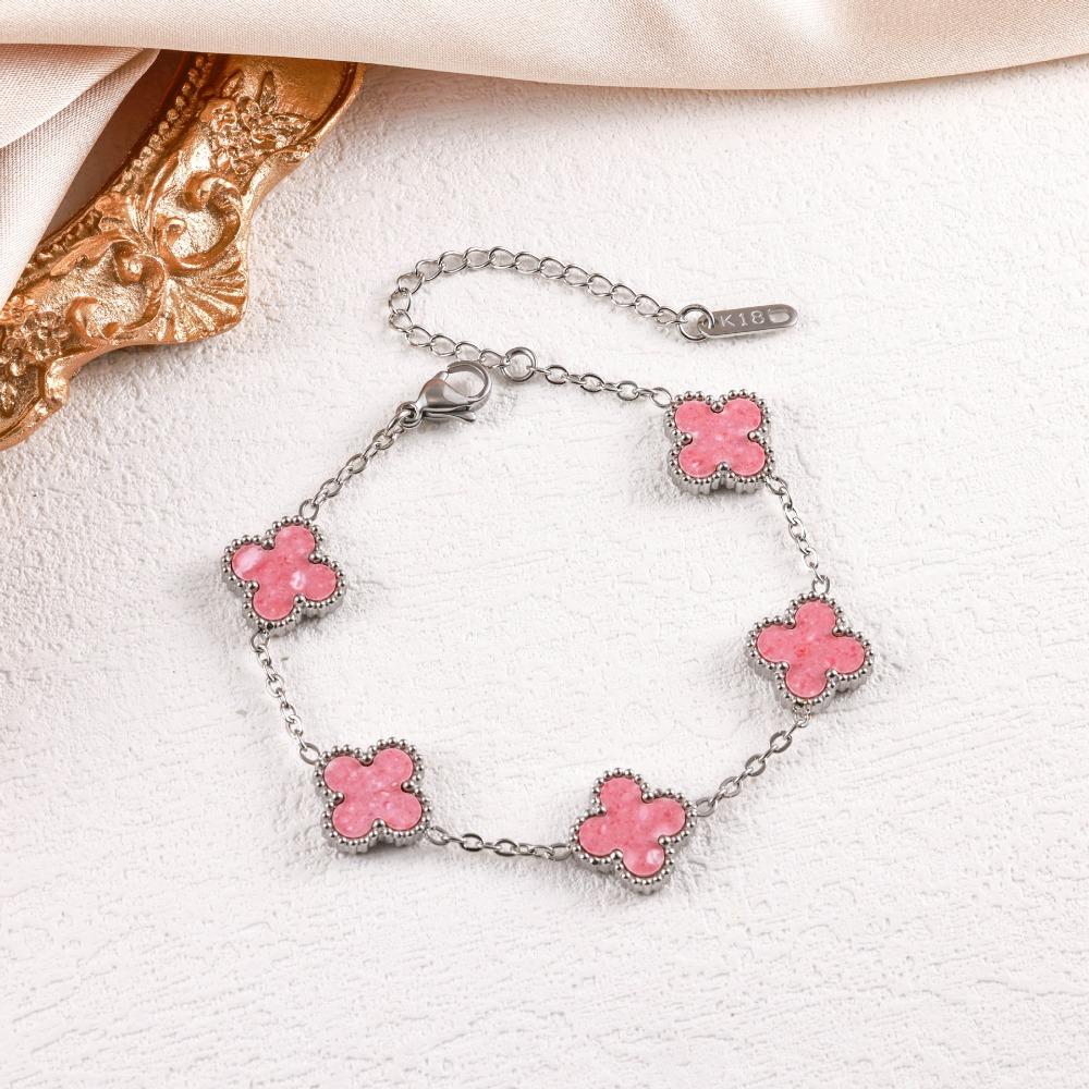 High-quality 13mm Four-leaf Clover Shell Bracelet Colorfast Plating Women's Bangle