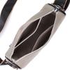 Beautiful Women's Bag with Embroidery On the Front Side Made of Genuine Leather Vintage 22626 Gray