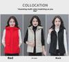 Women's Hooded Lambskin & Velvet Warm Vest - Detachable, Thick Down Cotton Jacket for Autumn & Winter, Ideal for Middle-Aged Mothers