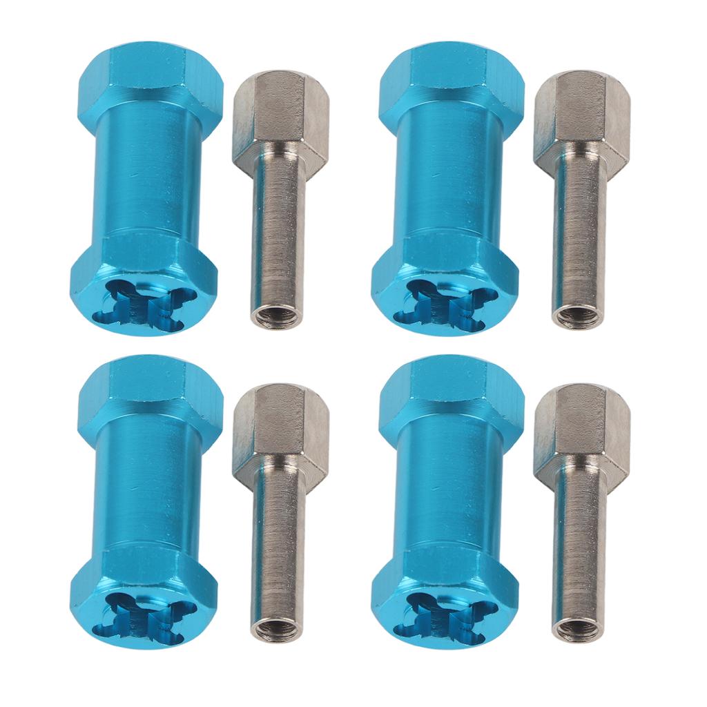 4pcs 12mm RC Hex Wheel Hub Metal Adapter for D90 AX10 01 SCX10 Crawler (15mm Purple)