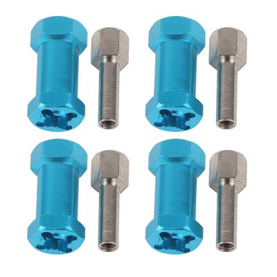 4 pezzi 12mm Mozzo Ruota Esagonale RC Adattatore Metallico per D90 AX10 CC01 SCX10 F350 Crawler (25mm Blu)