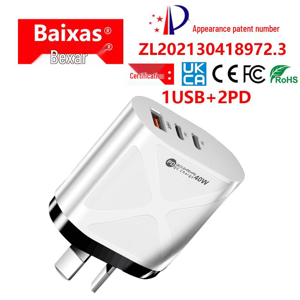 Universal Charger 1U+2PD: Compatible with Australian, European, American, British Power Adapters