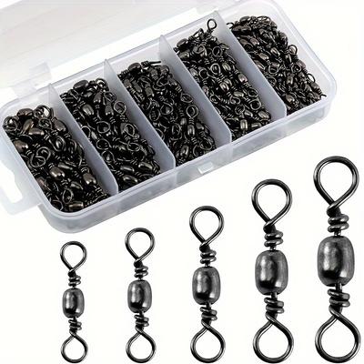 1 Set/50pcs 5 Sizes Fast Fishing Hook Connectors | Luya Fishing Gear Accessories, Fishing Supplies