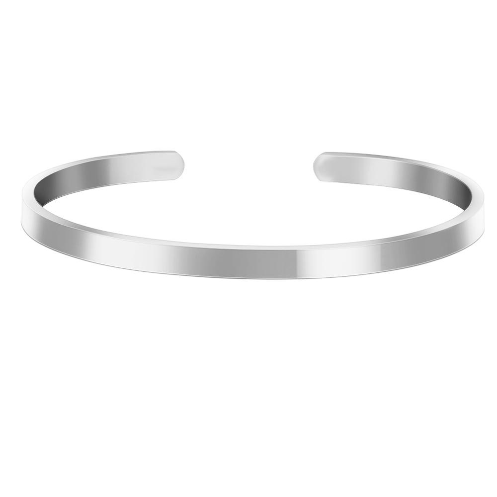 Personnalisé Bracelet for Women Custom Necklace Bar Engraved Text Mantra Bangle Cuff Stainless Steel Jewelry for Women Gift