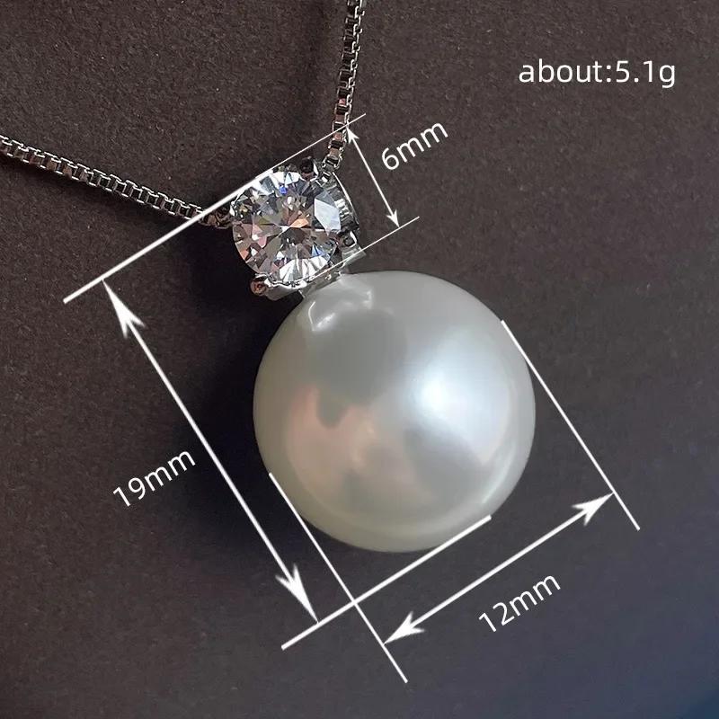 Simple Stylish Simulated Pearl Earrings with Cubic Zirconia Fashionable Women Silver Color Luxury Trendy Jewelry