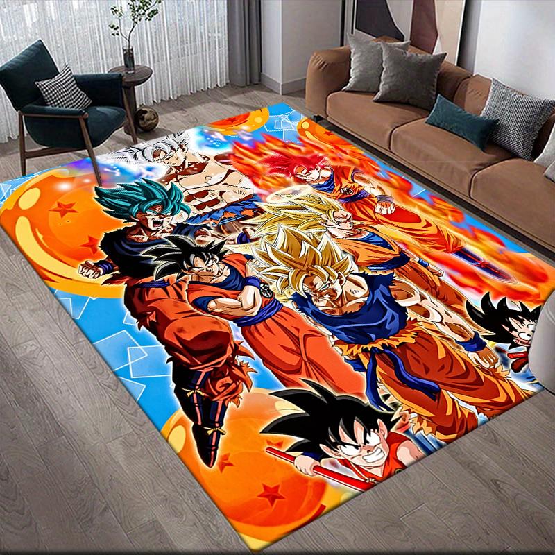 Dragon Ball Cartoon Square Area Rug, Non-Slip Floor Mat for Bedroom, Perfect Gift for Dragon Ball Fans 60x90cm