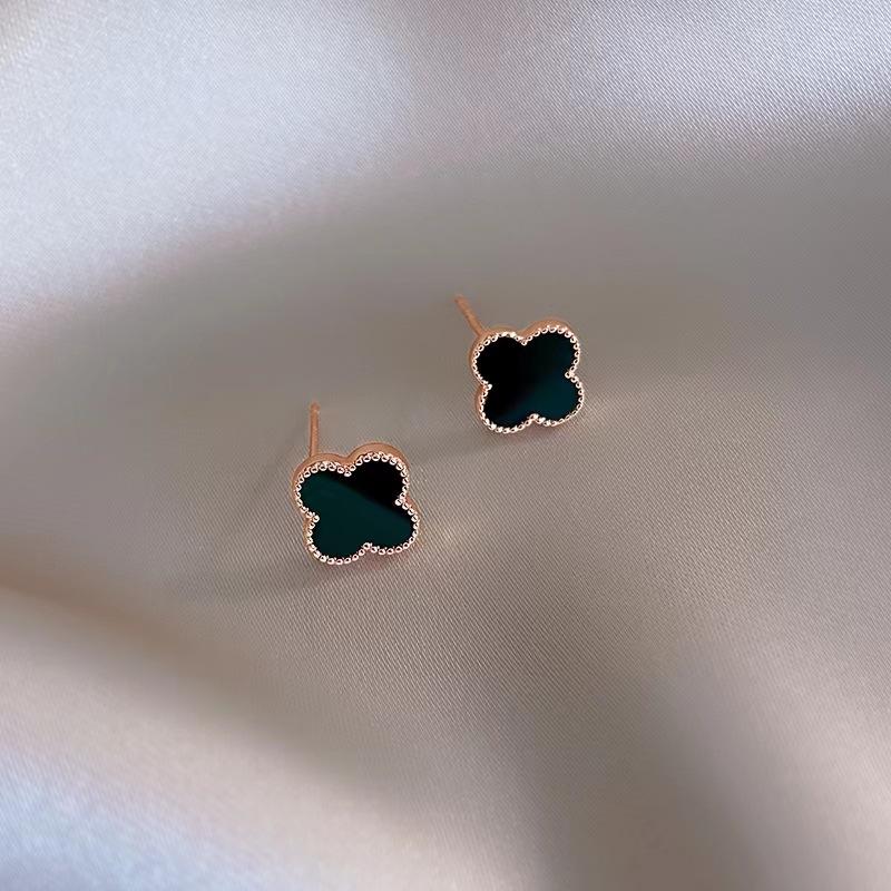 

Модные серьги-клеверы, французские элегантные, маленькие, ароматные, стильные, сладкие, нишевые, цветочные серьги, женские серьги