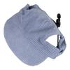 Dog Sun Hat Fashion Casual UV Protection Breathable Ear Holes Adjustable Pet Hat for Outdoor Travel Camping Blue XL