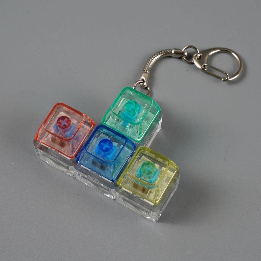 4 styles Tetris Fingertip Press Decompression Creative Luminous Keyboard Keychains Pendant Toy