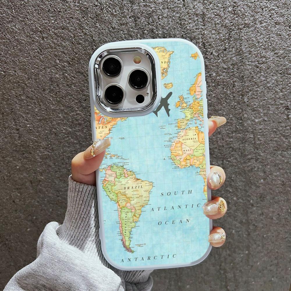 Мягкая задняя крышка N90 Maps art design для Samsung S23 Plus S24 Ultra A54 A14 iPhone 16 — фото 11