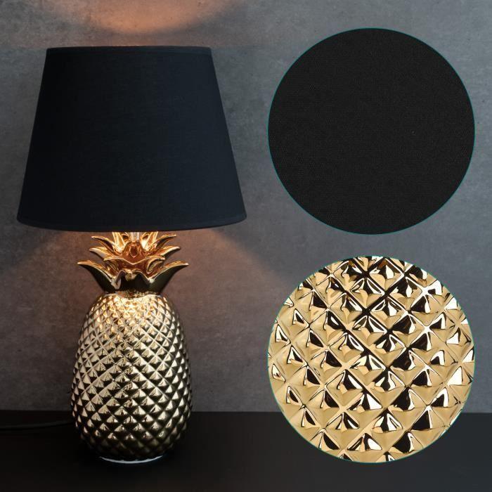 Navaris Lampe LED Forme Ananas - Lampe De Chevet Et Veilleuse Design 40 Cm En Forme d'Ananas - Lampe De Table Décorative Salon Chamb