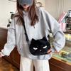 Cute Cartoon Cat Plush Mini Crossbody Bag Fashionable Soft Shoulder Purse