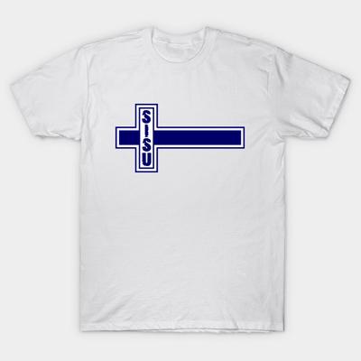 T Shirt Women Sisu Finnish Flag Harajuku Print Kawaii Tshirt Summer Short Sleeve Female T-Shirt Top Tee