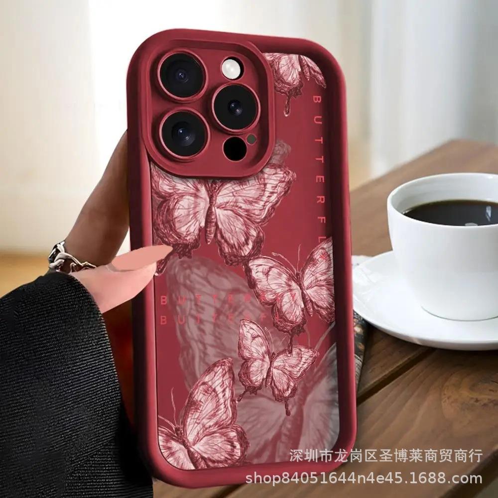 Butterfly English for Apple 15 mobile phone case iphone12promax set 14/13/11/XR emery 16