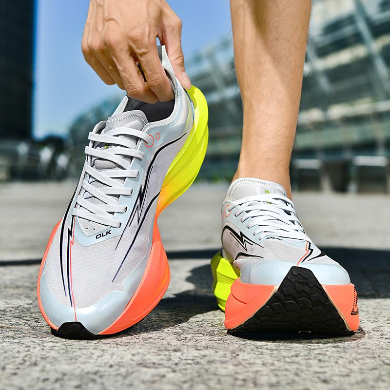 Męskie Specjalistyczne Buty do Biegania na Maratony z Płytką Węglową Oddychające Lekkie Damskie Wygodne Sportowe Antypoślizgowe Amortyzacja Stabilność Sneakersy