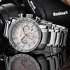 Megir Original Quarz Männer Uhr Edelstahl Business Handgelenk Uhren Uhr Männer Große Zifferblatt Wasserdicht Leucht Relogio Masculino