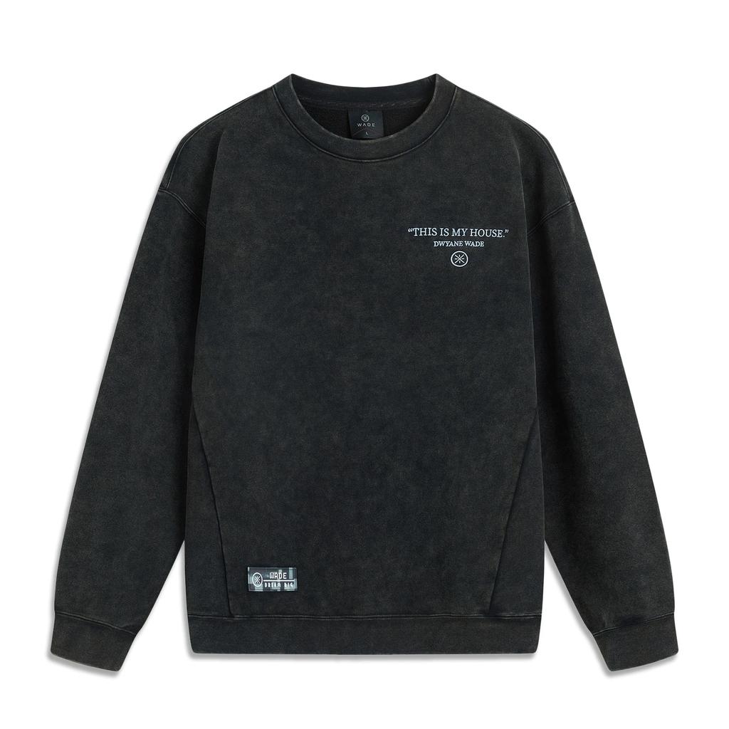 Li Ning Sweatshirt Men's Black Washed AWDUG85-3