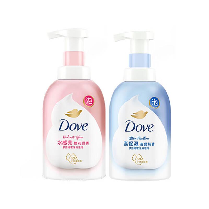 Dove Увлажняющий пенящийся гель для душа, двойная упаковка