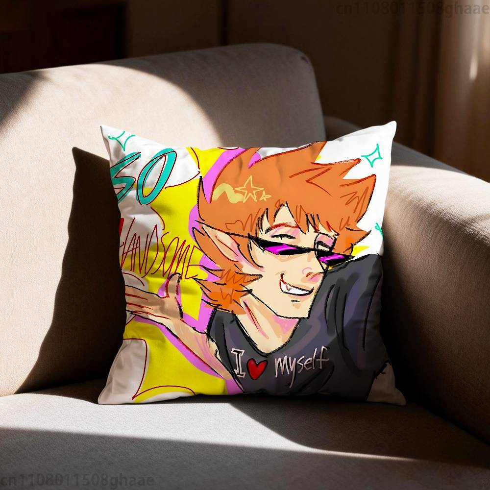 Anime Eddsworld matte Kissenhülle lässiger Stil Dekoration geeignet für Heimdekoration ohne Kissenkern
