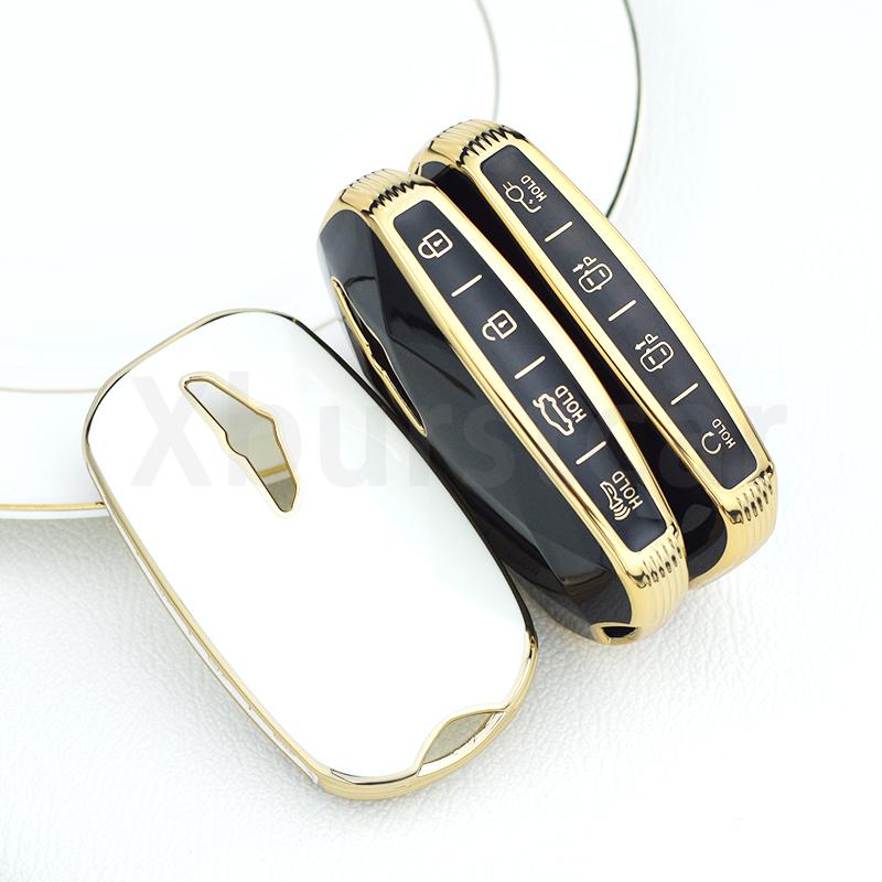 6 7 8 Buttons Tpu Auto Shell Car Key Fob Case Cover For Hyundai Genesis Gv60 G90 G70 G80 Eq900 Keyless Protector Accessories