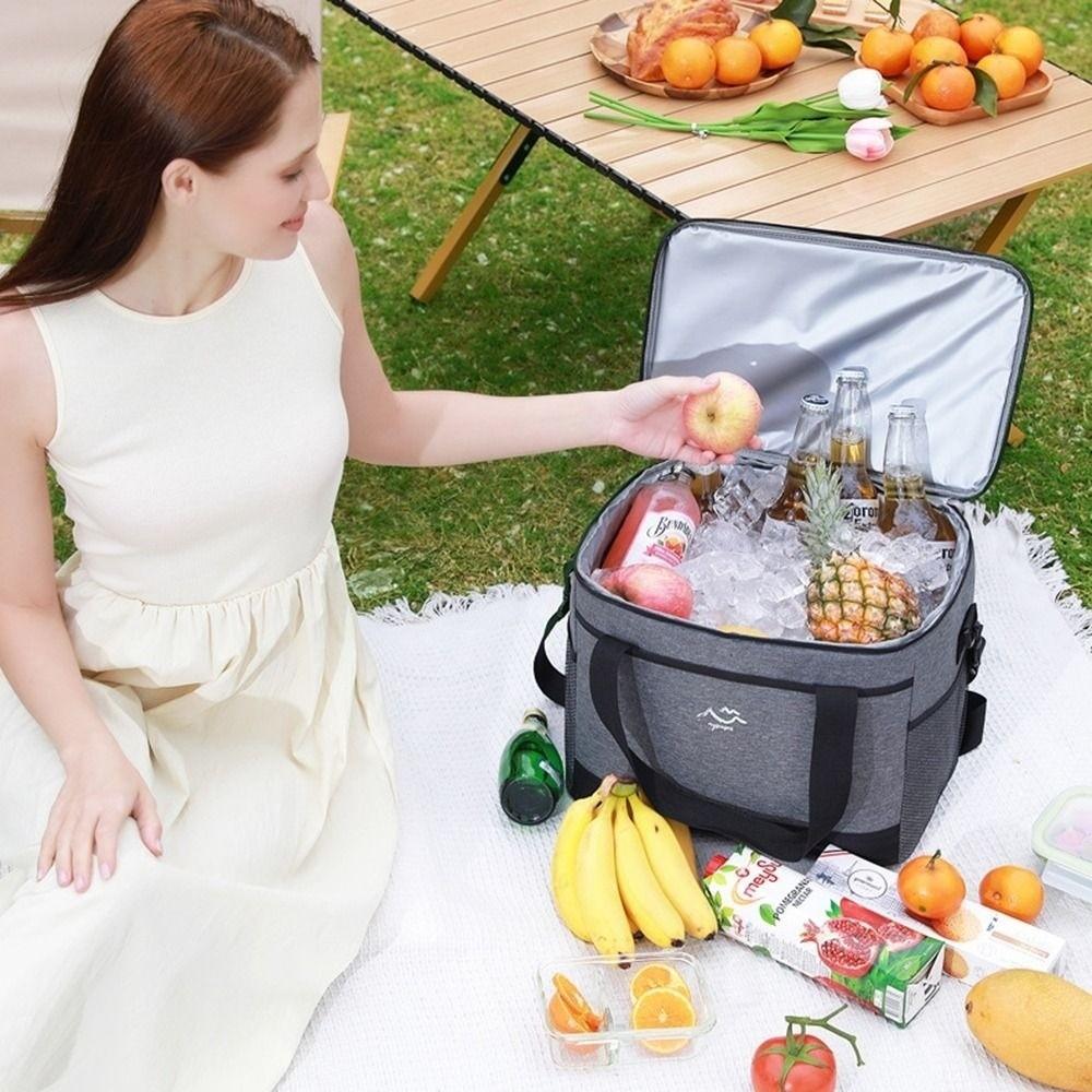 26L Picnic Bag Waterproof Insulated Tote Bag Durable Thermal Lunch Case  Family Activities