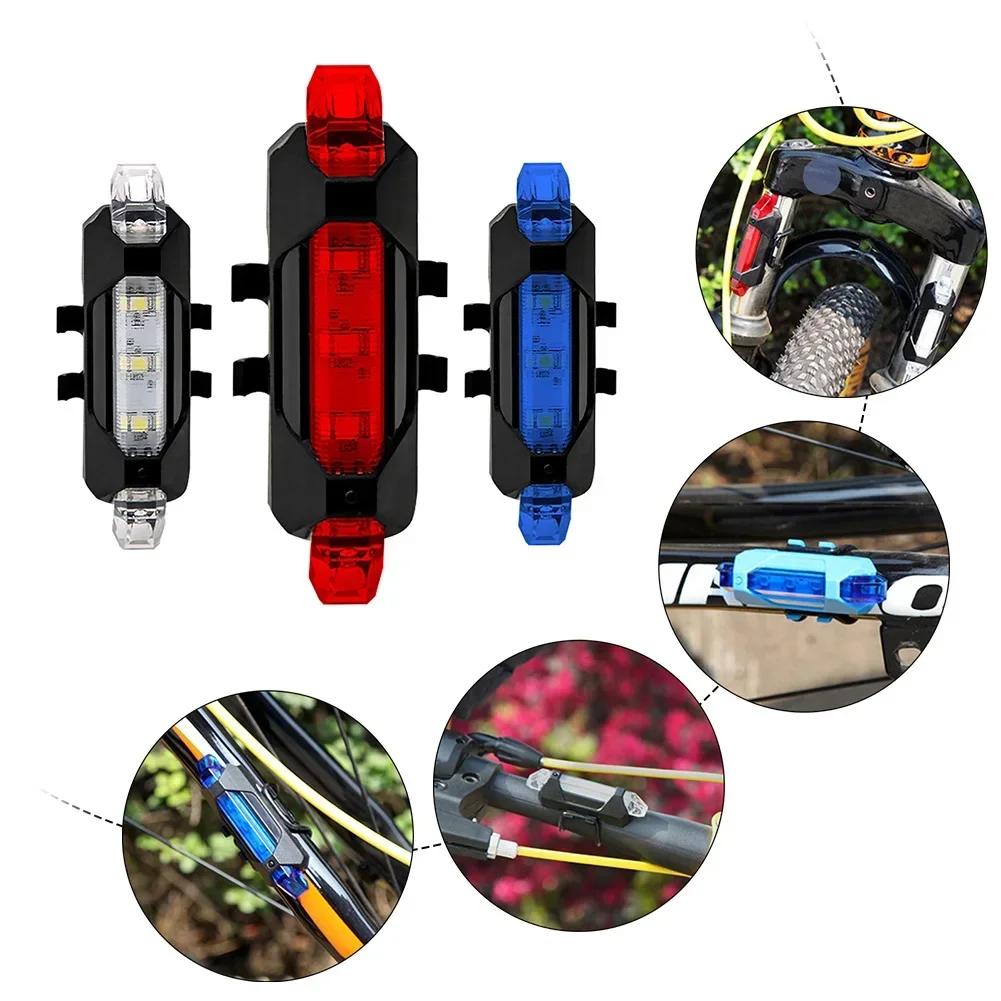 1Pc Night Cycling Tail Light Outdoor Highlight USB Charging Mountain Led Warning Bike Lights Tail Lamp Bicycle Accessories
