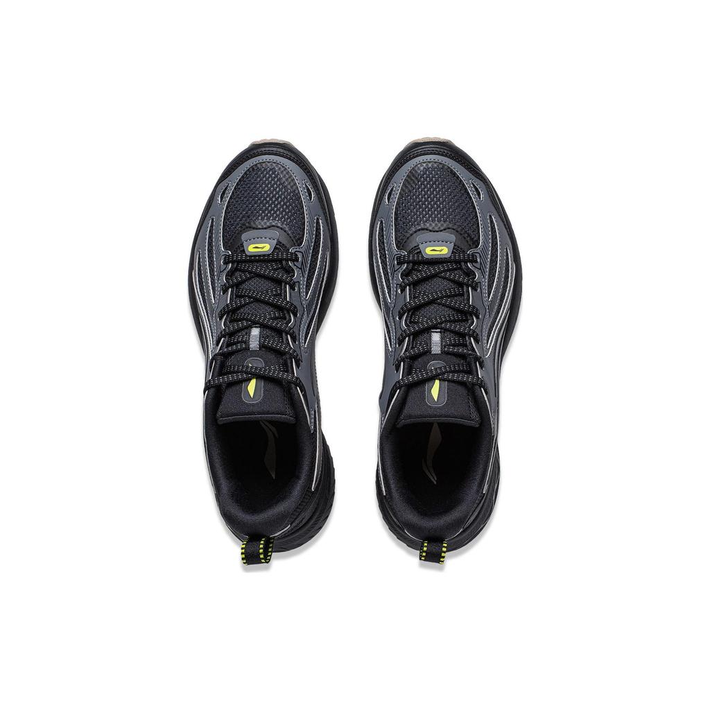Li Ning Cushioning Slip Resistant Abrasion Resistant Low top Running Shoes Men's Shadow Gray ARXT021-3